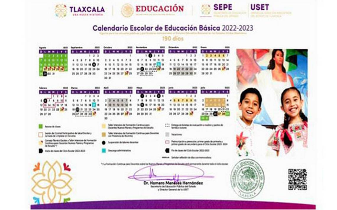 Calendario oficial en Tlaxcala establece que el ciclo escolar 20222023